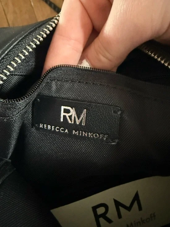 Rebecca Minkoff Black Quilted Crossbody with Chain Strap - Picture 3 of 5